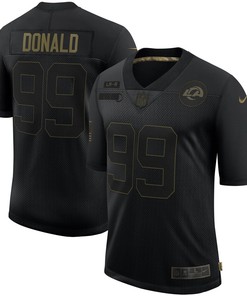 Aaron Donald Los Angeles Rams 2020 Salute To Service Limited Jersey - Black - Robokeg