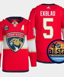 Aaron Ekblad 5 Florida Panthers Red Jersey 2023 NHL All-Star - Robokeg