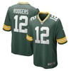 Aaron Rodgers Green Bay Packers Game Team Jersey - Green Nfl - Robokeg