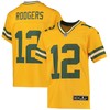 Aaron Rodgers Green Bay Packers Inverted Team Game Jersey - Gold Nfl - Robokeg