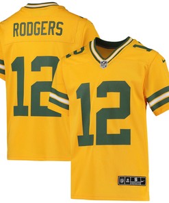 Aaron Rodgers Green Bay Packers Inverted Team Game Jersey - Gold Nfl - Robokeg