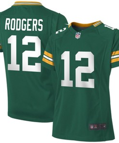 Aaron Rodgers Green Bay Packers Nike Girls Youth Game Jersey - Green - Robokeg