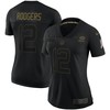 Aaron Rodgers Green Bay Packers Womens 2020 Salute To Service Limited Jersey - Black - Robokeg
