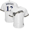 Aaron Rodgers Milwaukee Brewers Majestic Nfl X Mlb Crossover Cool Base Player Jersey White 2019 - Robokeg