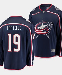 Adam Fantilli #19 Columbus Blue Jackets 2023 NHL Draft Home Men Jersey - Navy - Robokeg