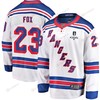 Adam Fox 23 New York Rangers Stanley Cup 2023 Playoffs Patch Away Breakaway Men Jersey - White - Robokeg