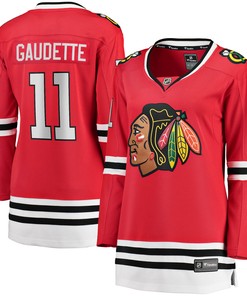 Adam Gaudette Chicago Blackhawks Fanatics Branded Womens 2017/18 Home Breakaway Jersey - Red Nhl - Robokeg
