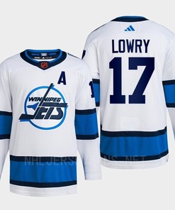 Adam Lowry 17 Reverse Retro 2.0 2022 Winnipeg Jets White Jersey Primegreen - Robokeg