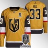 Adin Hill 33 Vegas Golden Knights 2023 Stanley Cup Champions Patch Breakaway Home Jersey - Gold - Robokeg