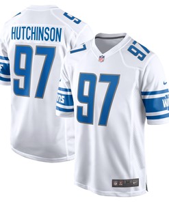 Aidan Hutchinson Detroit Lions 2022 Nfl Draft First Round Pick Game Jersey - White - Robokeg