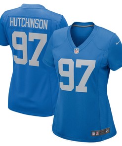 Aidan Hutchinson Detroit Lions Womens 2022 Nfl Draft First Round Pick Game Jersey Blue Nfl - Robokeg