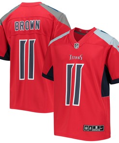 A.j. Brown Tennessee Titans Inverted Team Game Jersey - Red Nfl - Robokeg
