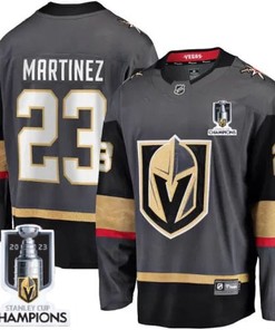 Alec Martinez 23 Vegas Golden Knights 2023 Stanley Cup Champions Patch Alternate Breakaway Jersey - Black - Robokeg