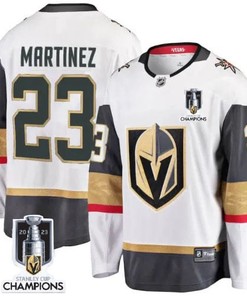 Alec Martinez 23 Vegas Golden Knights 2023 Stanley Cup Champions Patch Breakaway Jersey - White - Robokeg