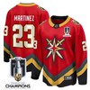 Alec Martinez 23 Vegas Golden Knights 2023 Stanley Cup Champions Patch Reverse Editon Jersey - Red - Robokeg