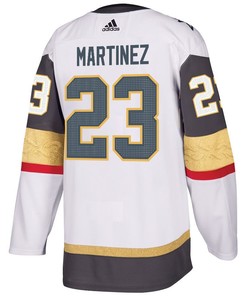 Alec Martinez 23 Vegas Golden Knights Stanley Cup 2023 Champions Patch Away Breakaway Men Jersey - White - Robokeg