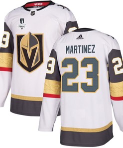 Alec Martinez 23 Vegas Golden Knights Stanley Cup 2023 Final Patch Away Breakaway Men Jersey - White - Robokeg