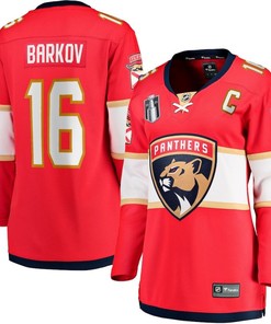 Aleksander Barkov 16 Florida Panthers Women's 2023 Stanley Cup Final Home Breakaway Player Jersey - Red - Robokeg