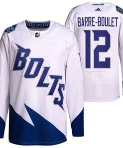 Alex Barre-Boulet 2022 Stadium Series Lightning 12 White Primegreen Jersey Jersey - Robokeg