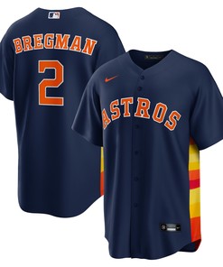 Alex Bregman Houston Astros Alternate Replica Player Name Jersey Navy Mlb - Robokeg