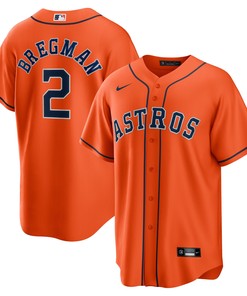 Alex Bregman Houston Astros Alternate Replica Player Name Jersey - Orange Mlb - Robokeg
