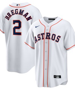 Alex Bregman Houston Astros Home Replica Player Name Jersey - White Mlb Ver 1 - Robokeg