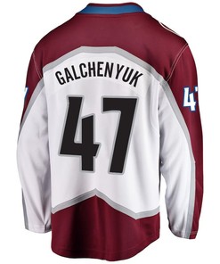 Alex Galchenyuk 47 Colorado Avalanche Stanley Cup 2023 Playoffs Patch Away Breakaway Men Jersey - White - Robokeg