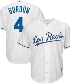 Alex Gordon Kansas City Royals Los Reales Cool Base Player Jersey - White - Robokeg