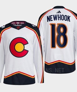 Alex Newhook 18 Reverse Retro 2.0 2022 Colorado Avalanche White Jersey Primegreen - Robokeg