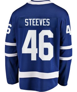Alex Steeves 46 Toronto Maple Leafs Stanley Cup 2023 Playoffs Patch Home Breakaway Men Jersey - Blue - Robokeg