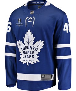 Alex Steeves 46 Toronto Maple Leafs Stanley Cup 2023 Playoffs Patch Home Breakaway Men Jersey - Blue - Robokeg