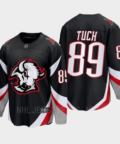 Alex Tuch 89 Buffalo Sabres 2022-23 Goathead Third Premier Breakaway Player Black Jersey - Robokeg