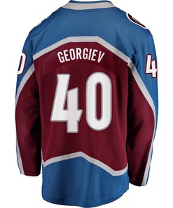 Alexandar Georgiev 40 Colorado Avalanche Stanley Cup 2023 Playoffs Patch Home Breakaway Men Jersey - Burgundy - Robokeg