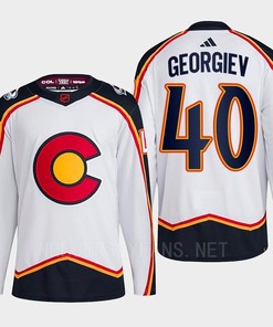 Alexandar Georgiev 40 Reverse Retro 2.0 2022 Colorado Avalanche White Jersey Primegreen - Robokeg