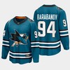 Alexander Barabanov 94 San Jose Sharks 2022-23 Home The Evolve Teal Jersey - Robokeg