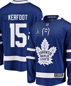 Alexander Kerfoot 15 Toronto Maple Leafs Stanley Cup 2023 Playoffs Patch Home Breakaway Men Jersey - Blue - Robokeg