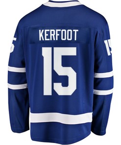 Alexander Kerfoot 15 Toronto Maple Leafs Stanley Cup 2023 Playoffs Patch Home Breakaway Men Jersey - Blue - Robokeg
