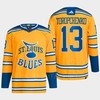 Alexei Toropchenko 13 Reverse Retro 2.0 2022 St. Louis Blues Yellow Jersey Primegreen - Robokeg