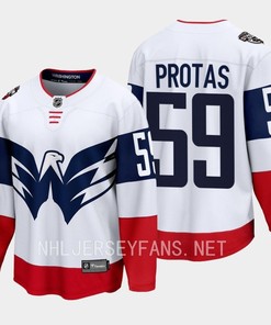 Aliaksei Protas 59 Washington Capitals 2023 Jersey Stadium White Primegreen - Robokeg