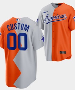 All-Star Futures Game 2022-23 American Team Custom 00 Gray Orange Jersey - Robokeg