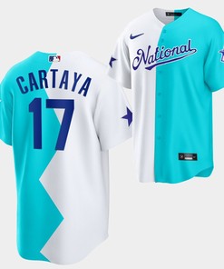 All-Star Futures Game 2022-23 Los Angeles Dodgers Diego Cartaya 17 White Blue Jersey - Robokeg