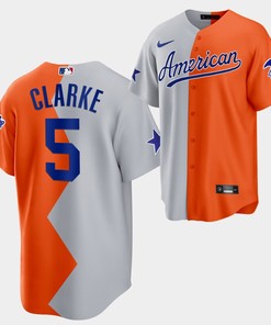 All-Star Futures Game 2022-23 Oakland Athletics Denzel Clarke 5 Gray Orange Jersey - Robokeg