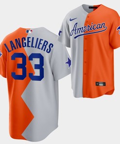 All-Star Futures Game 2022-23 Oakland Athletics Shea Langeliers 33 Gray Orange Jersey - Robokeg