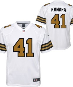 Alvin Kamara New Orleans Saints Nike Youth Color Rush Player Game Jersey - White - Robokeg