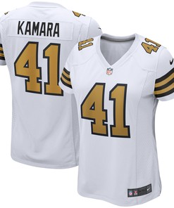 Alvin Kamara New Orleans Saints Womens Alternate Game Player Jersey - White Nfl - Robokeg