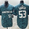 American League #53 Adolis Garcia 2023 Mlb All Star Game Limited Player Jersey - Teal - Robokeg