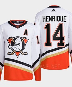 Anaheim Ducks 2022 Reverse Retro 2.0 Adam Henrique 14 White Primegreen Jersey Men's - Robokeg