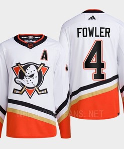 Anaheim Ducks 2022 Reverse Retro 2.0 Cam Fowler 4 White Primegreen Jersey Men's - Robokeg