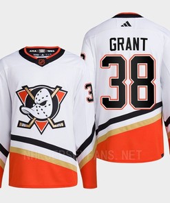 Anaheim Ducks 2022 Reverse Retro 2.0 Derek Grant 38 White Primegreen Jersey Men's - Robokeg
