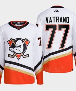 Anaheim Ducks 2022 Reverse Retro 2.0 Frank Vatrano 77 White Primegreen Jersey Men's - Robokeg